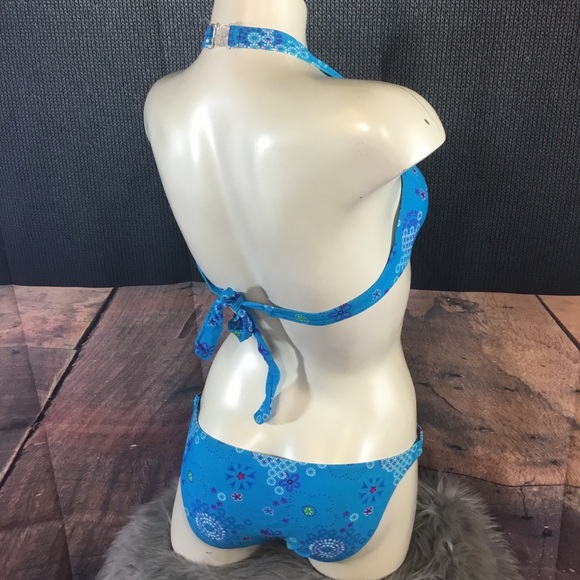 Blue triangle bikini nwot - Picture 3 of 5